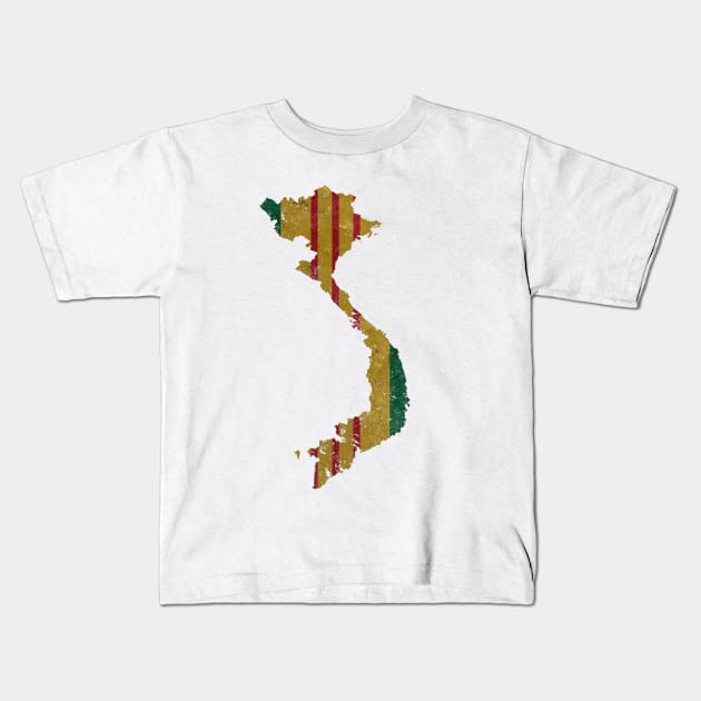 Viet Nam Campaign Ribbon Vietnam War Country Vintage Design Kids T-Shirt by DesignedForFlight